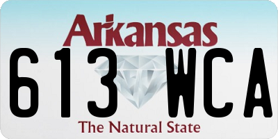 AR license plate 613WCA