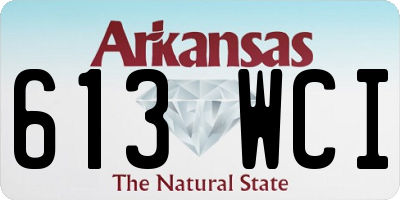AR license plate 613WCI