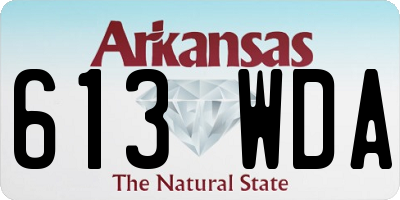AR license plate 613WDA