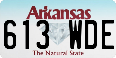 AR license plate 613WDE