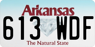 AR license plate 613WDF
