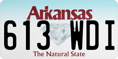 AR license plate 613WDI
