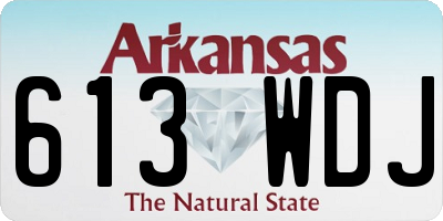 AR license plate 613WDJ