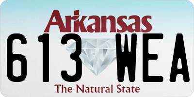AR license plate 613WEA