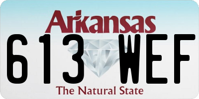 AR license plate 613WEF