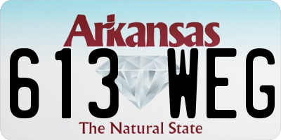 AR license plate 613WEG