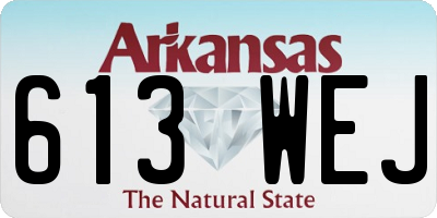 AR license plate 613WEJ