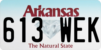 AR license plate 613WEK