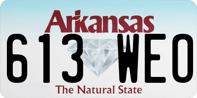 AR license plate 613WEO