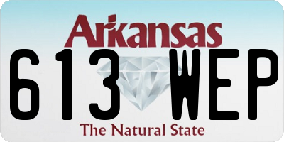 AR license plate 613WEP