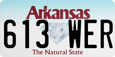 AR license plate 613WER
