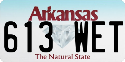 AR license plate 613WET