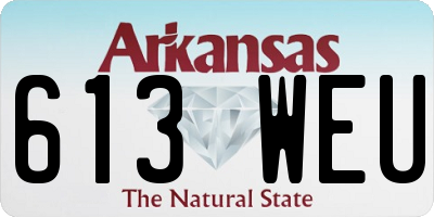 AR license plate 613WEU