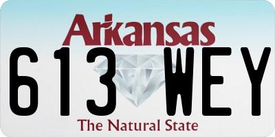 AR license plate 613WEY