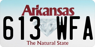 AR license plate 613WFA
