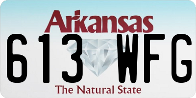 AR license plate 613WFG