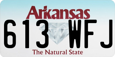 AR license plate 613WFJ