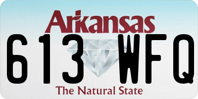 AR license plate 613WFQ