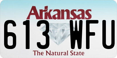 AR license plate 613WFU