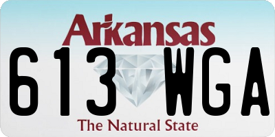 AR license plate 613WGA