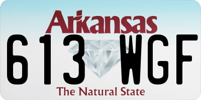 AR license plate 613WGF