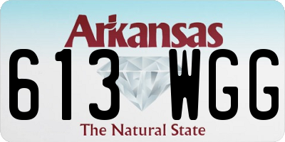 AR license plate 613WGG