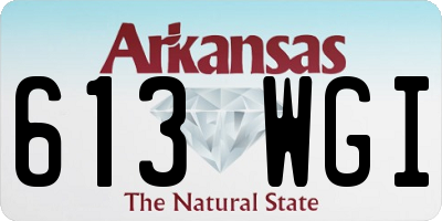 AR license plate 613WGI