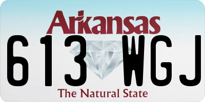 AR license plate 613WGJ