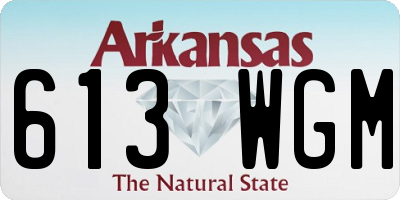 AR license plate 613WGM