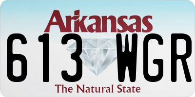 AR license plate 613WGR