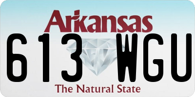 AR license plate 613WGU