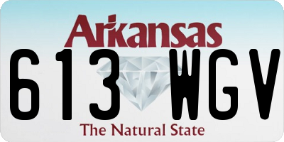 AR license plate 613WGV