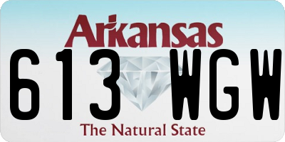 AR license plate 613WGW