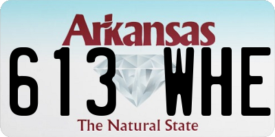 AR license plate 613WHE