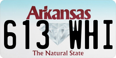 AR license plate 613WHI