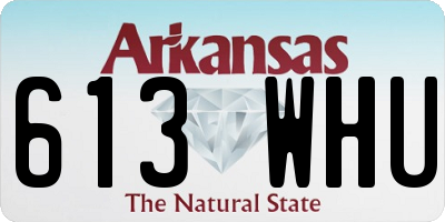 AR license plate 613WHU