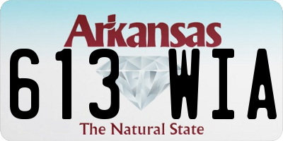 AR license plate 613WIA