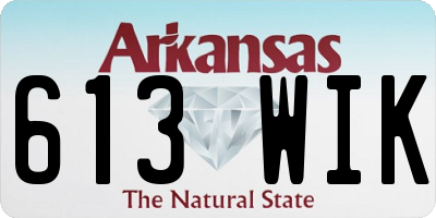 AR license plate 613WIK