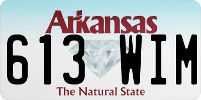 AR license plate 613WIM