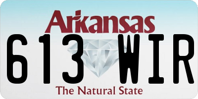 AR license plate 613WIR