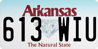 AR license plate 613WIU