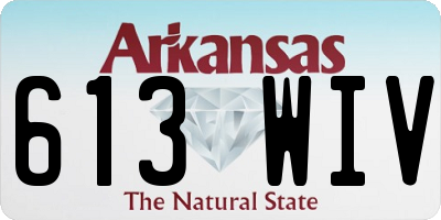 AR license plate 613WIV