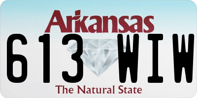 AR license plate 613WIW