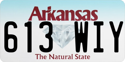 AR license plate 613WIY