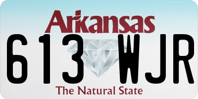 AR license plate 613WJR