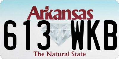 AR license plate 613WKB