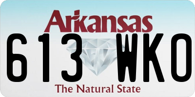 AR license plate 613WKO