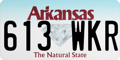 AR license plate 613WKR