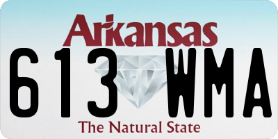 AR license plate 613WMA