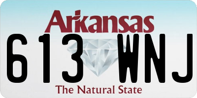 AR license plate 613WNJ